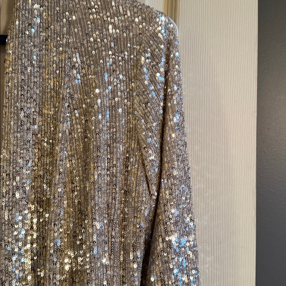 Joseph Ribkoff Gold Sequin Jacket - Picture 2 of 4
